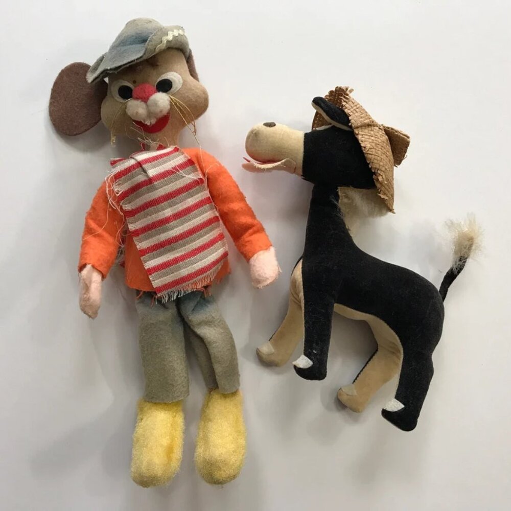 Dakin Dream Pets Donkey and Bunny Rabbit Stuffed Animals Japan Cute Collectible